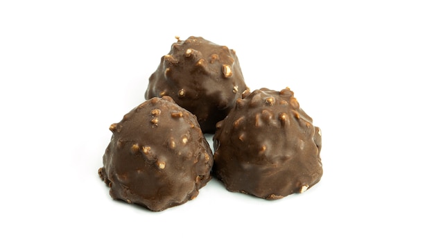 Chocolate candy with nuts.