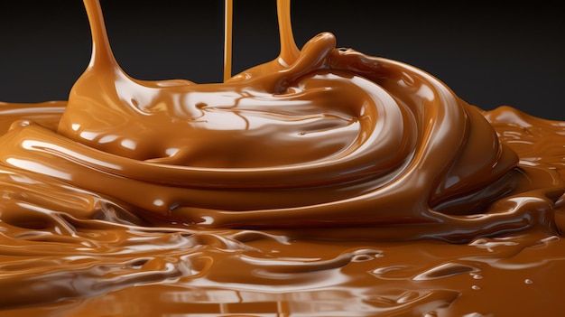 Photo chocolate and caramel background