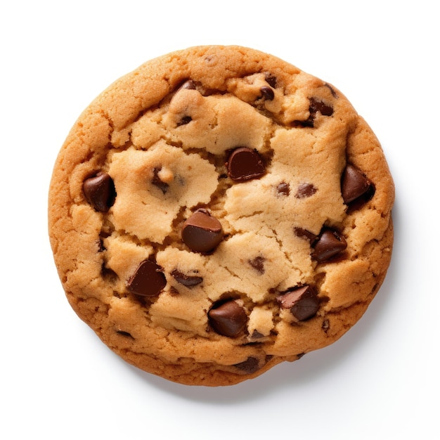 白い背景に分離されたチョコレート チップ クッキー