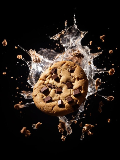 a chocolate chip cookie with the letters gluten on it