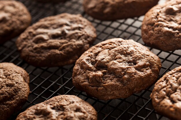 Photo chocolate chip cookies on a plate