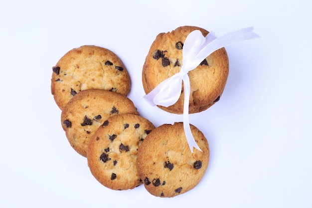 Foto biscotti con scaglie di cioccolato