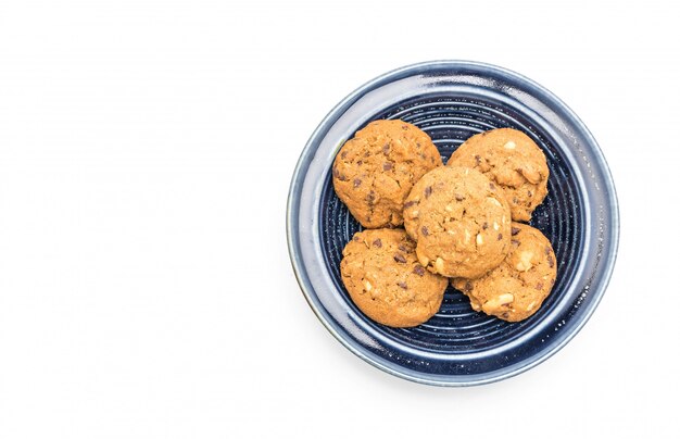 Foto biscotti al cioccolato e anacardi