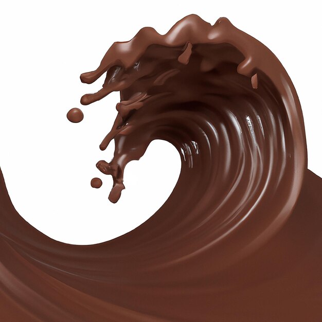 Photo chocolate cocoa and coffee splashes drops blobs and blobs isolated on white background promotional product appetizing liquid dessert promotional splash design element