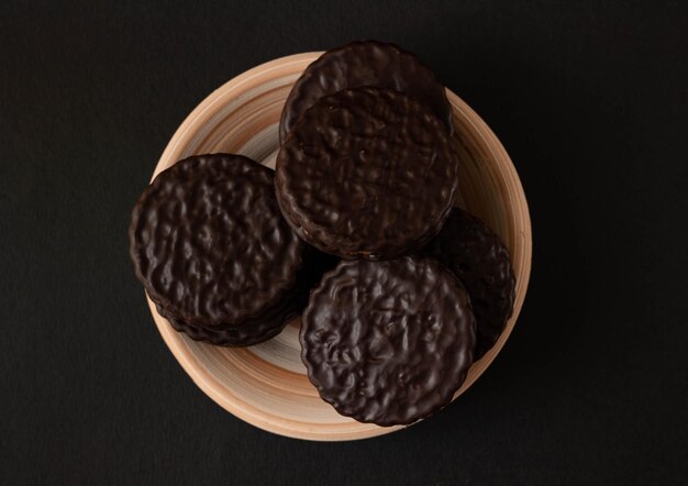 Chocolate cookies on a plate.