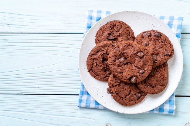 chocolate cookies with chocolate chips