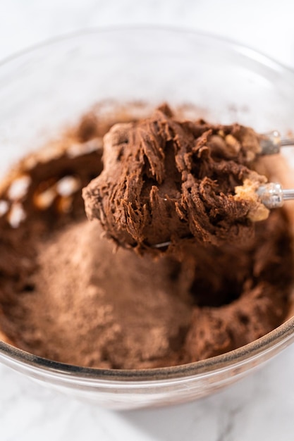 Chocolate cookies with chocolate hearts