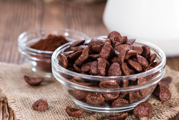 Chocolate cornklakes with milk