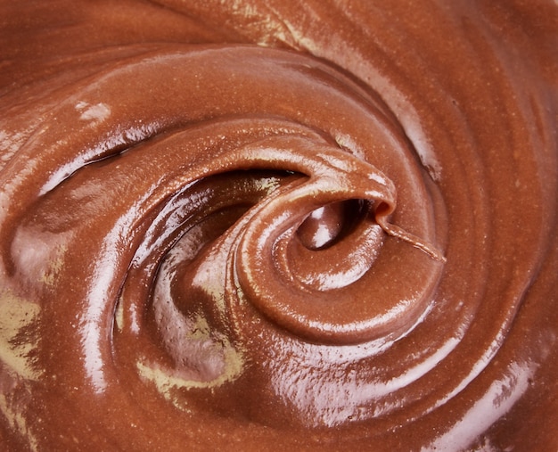 Chocolate cream close up