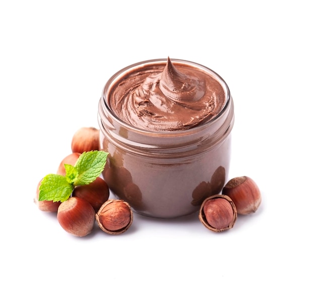 Foto crema al cioccolato con nocciola