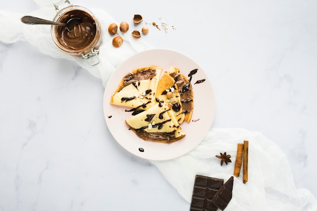 Photo chocolate crepe