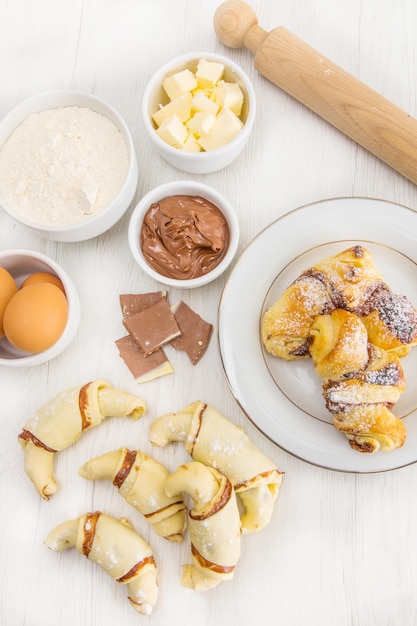 Cornetto al cioccolato fatto in casa