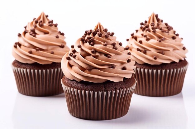 chocolate cupcake with cream