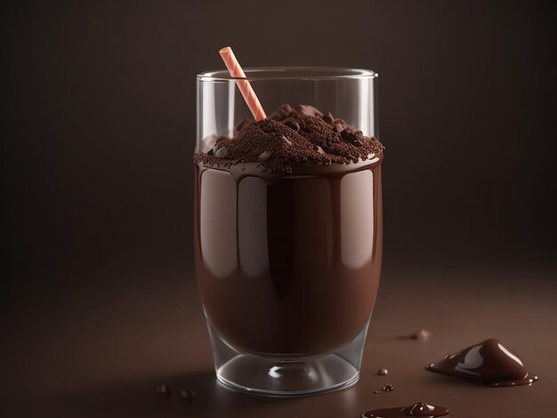 Chocolate Dessert In Glass Generative Ai