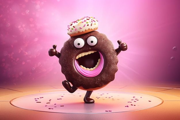 Chocolate donut Generate Ai