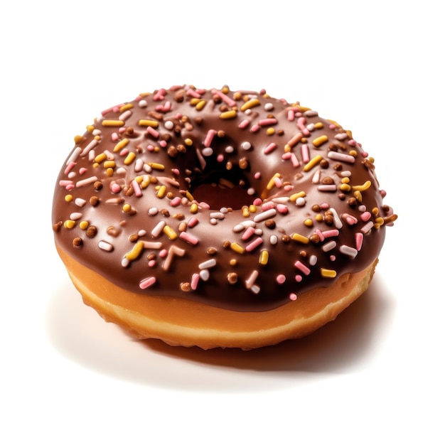 Chocolate donut isolated