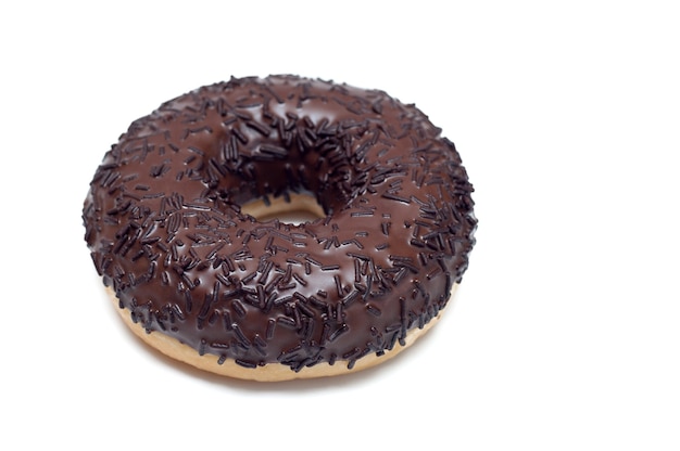 Chocolate Donut on white background