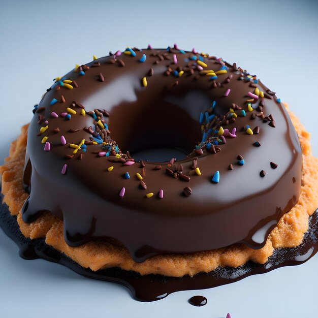 Photo chocolate donut