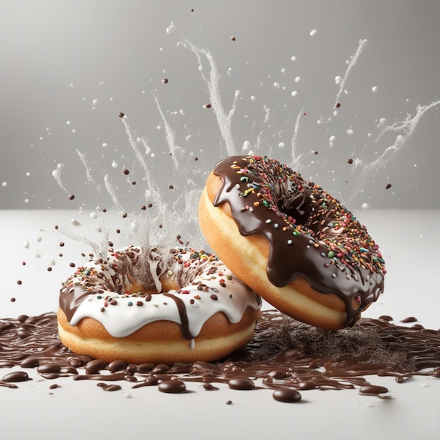 chocolate doughnut splash