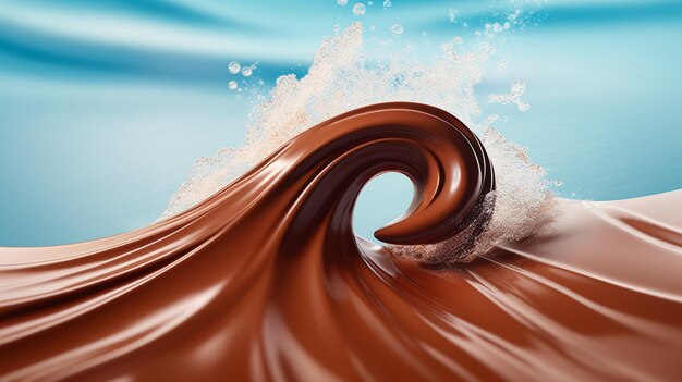 chocolate drop and waves