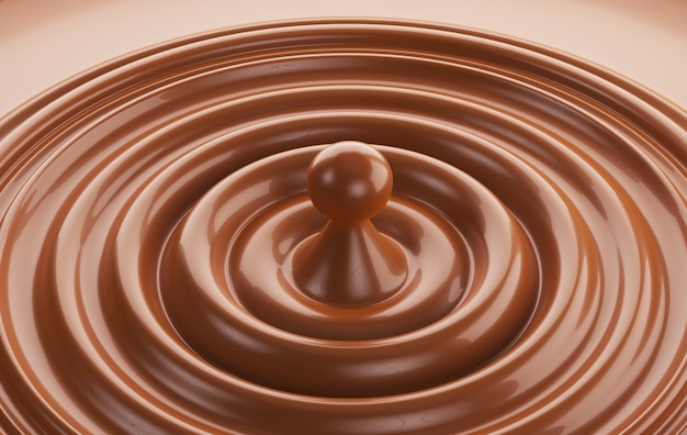 chocolate drop and waves
