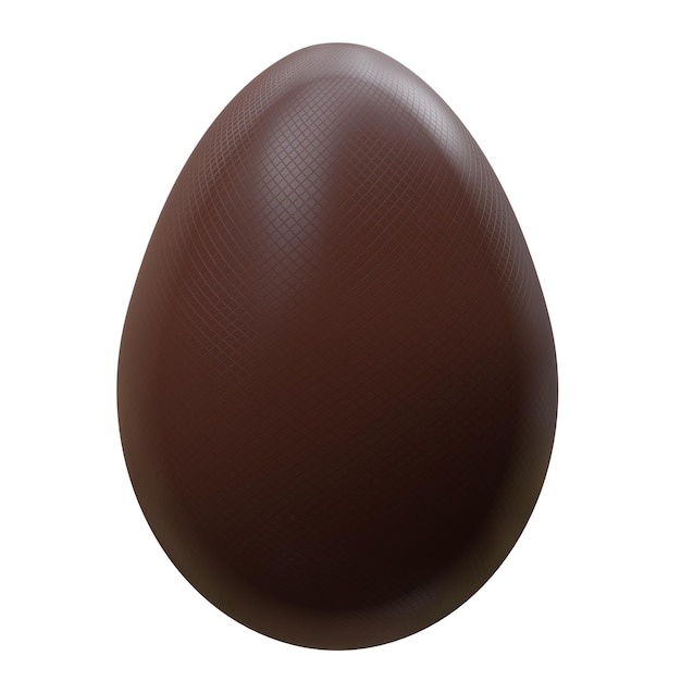 chocolate easter egg isolated on white