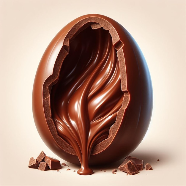 Шоколадное пасхальное яйцо с шоколадными брызгами