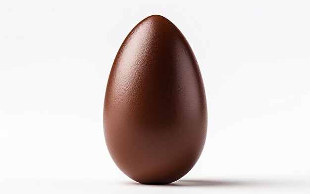 Chocolate Egg on White Background