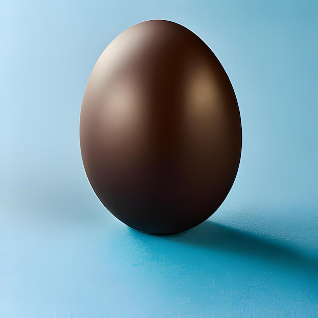 A chocolate egg with the word " egg " on it