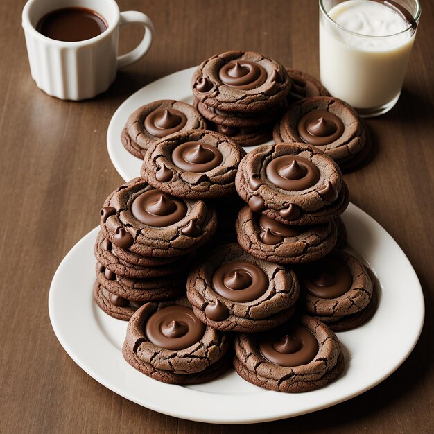 Photo chocolate flavour cookies