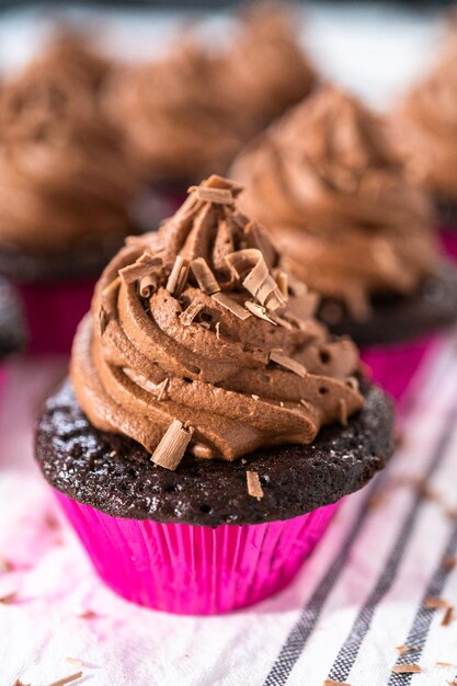 Cupcake con ganache al cioccolato