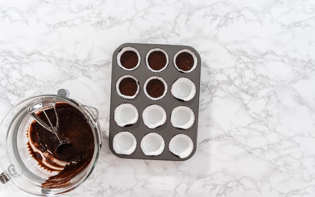 Chocolate ganache cupcake