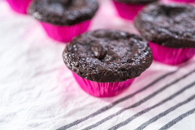 Chocolate ganache cupcake