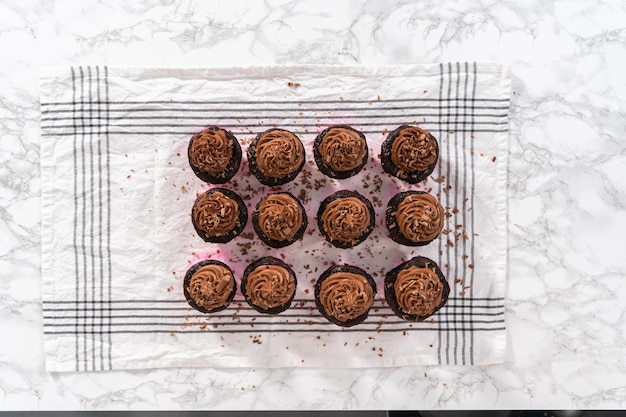 Chocolate ganache cupcake