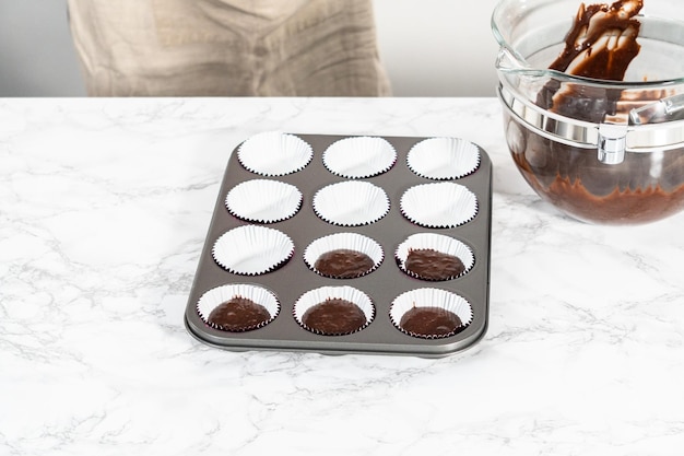 Chocolate ganache cupcake