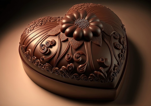 발렌타인 데이 초콜릿 선물 하트 모양의 초콜릿 상자