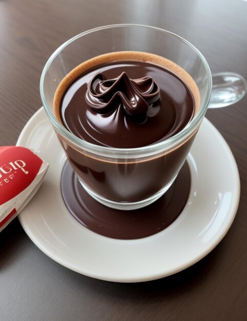 CHOCOLATE IN A GLASS CUP