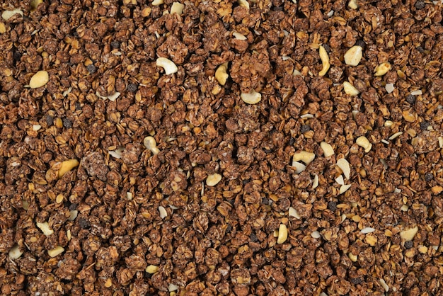 Chocolate granola background