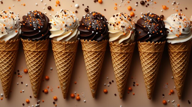 шоколадное мороженое фон летнее настроение