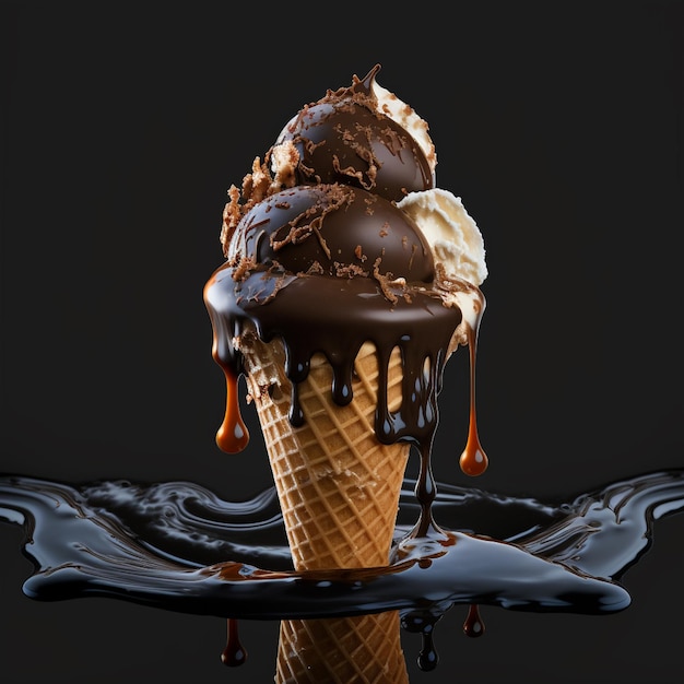 chocolate ice cream caramel illustration images