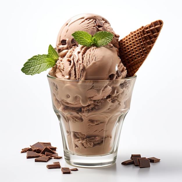 chocolate ice cream dessert