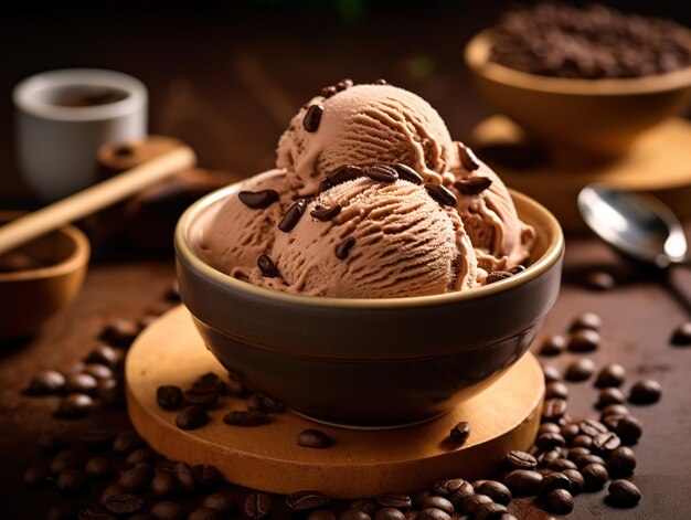 Chocolate ice cream photogrpahy