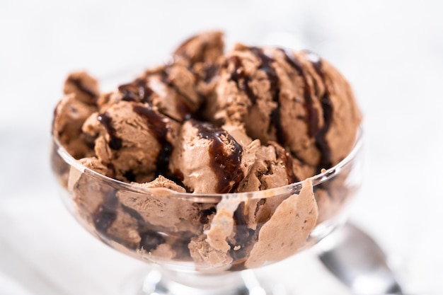 Photo chocolate ice cream