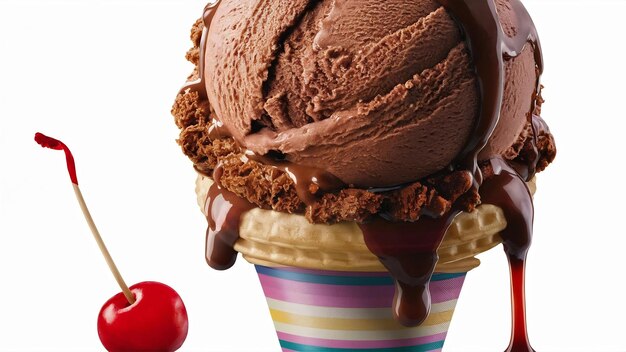 Photo chocolate ice cream