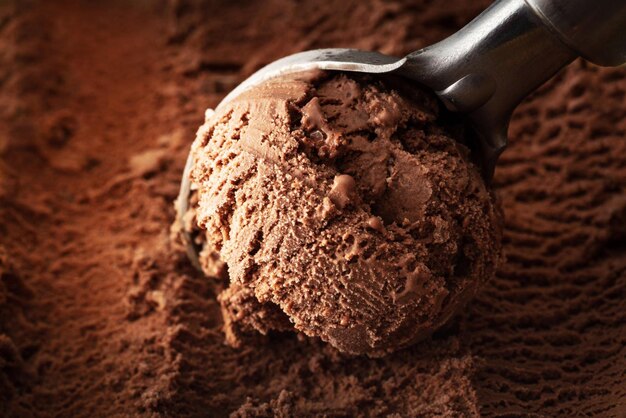 Photo chocolate ice cream