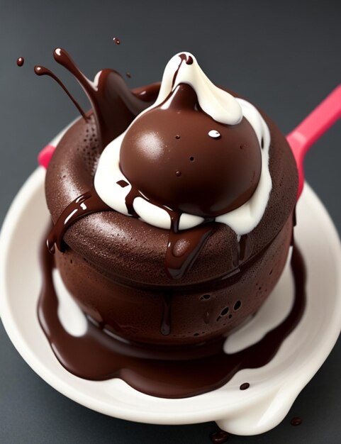 Chocolate icecream splash