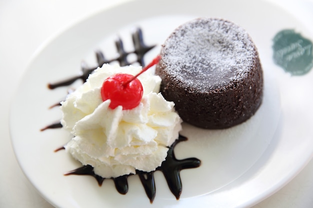 Chocolate Lava Cake with ice cream