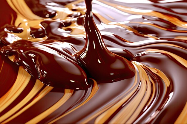 Chocolate Liquid Fluid Texture Background