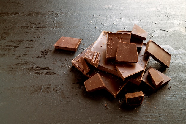 Chocolate mangled to pieces.