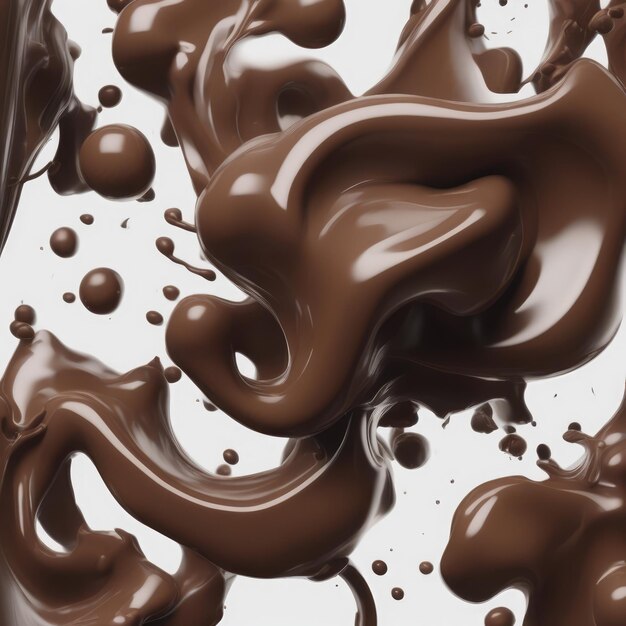 Chocolate Milk splash 3d realistic